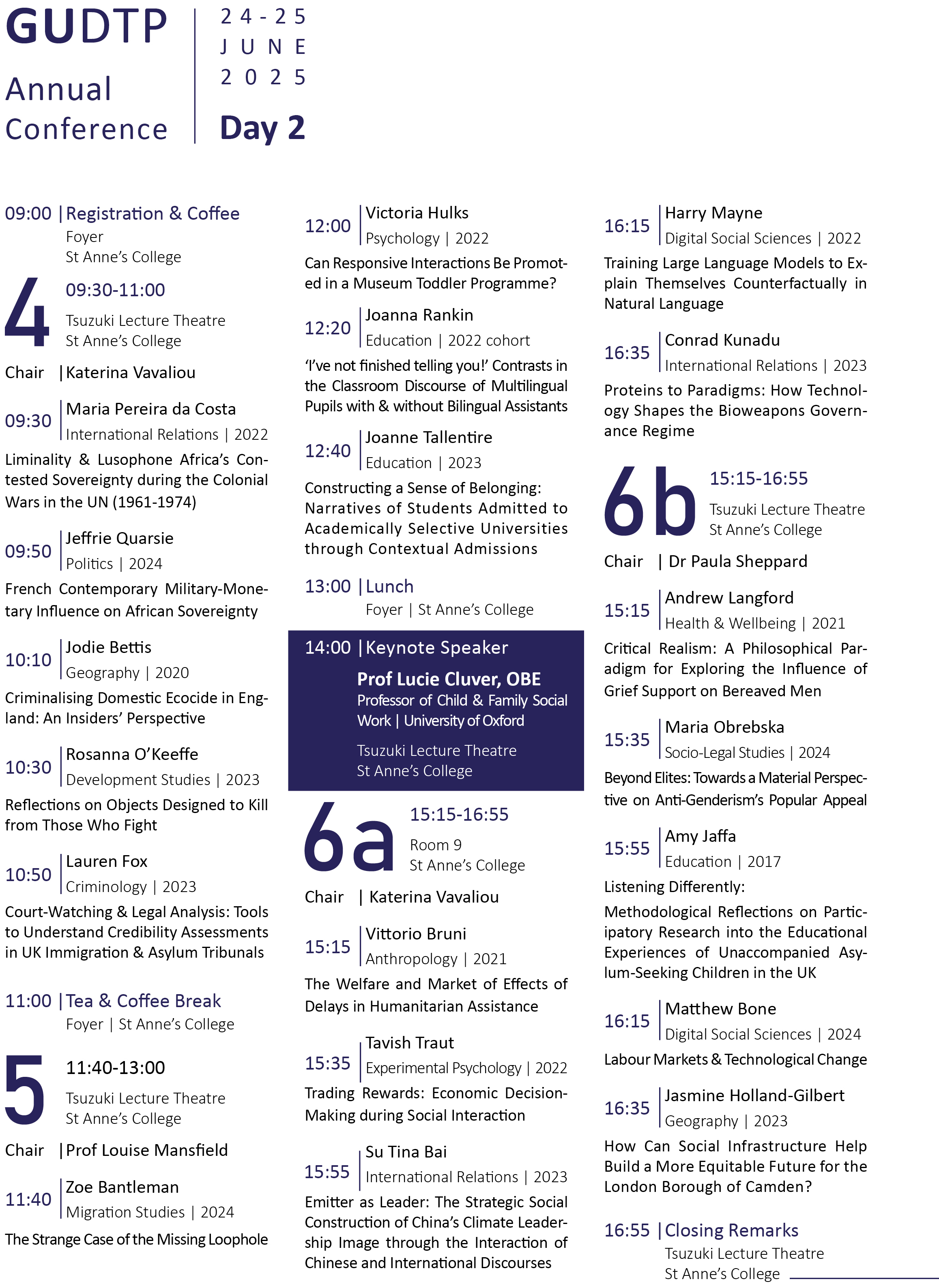 Gudtp2025 programme page 2